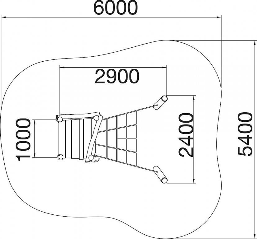 Imagen 4 Plataforma para colina con red escalada Siana