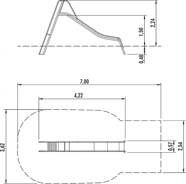 Imagen 3 Acero con subida AP 150 cm