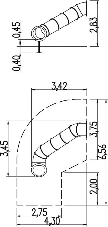Imagen 3 Tubo, en forma L, AP 190 cm